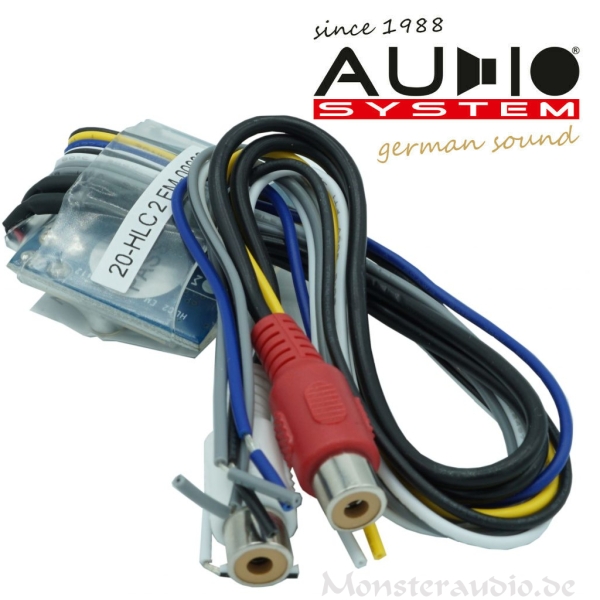 Audio System HLC2 EM High-Low-Level-Adapter-Converter Autoradio Adapter HLC-2 EM